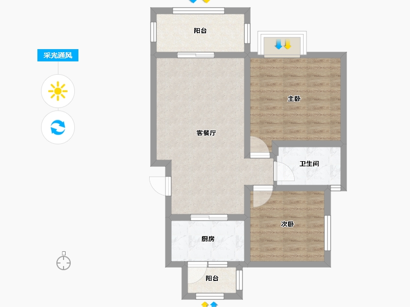 四川省-德阳市-凯州国际-62.11-户型库-采光通风