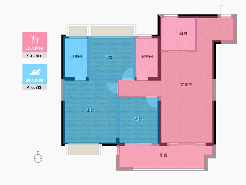 江苏省-镇江市-四季风华-92.86-户型库-动静分区