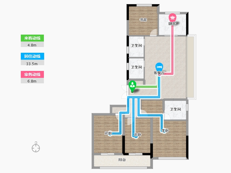 浙江省-绍兴市-中国铁建花语江南-123.29-户型库-动静线