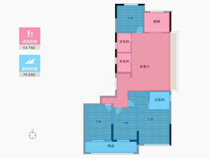 浙江省-绍兴市-中国铁建花语江南-123.29-户型库-动静分区