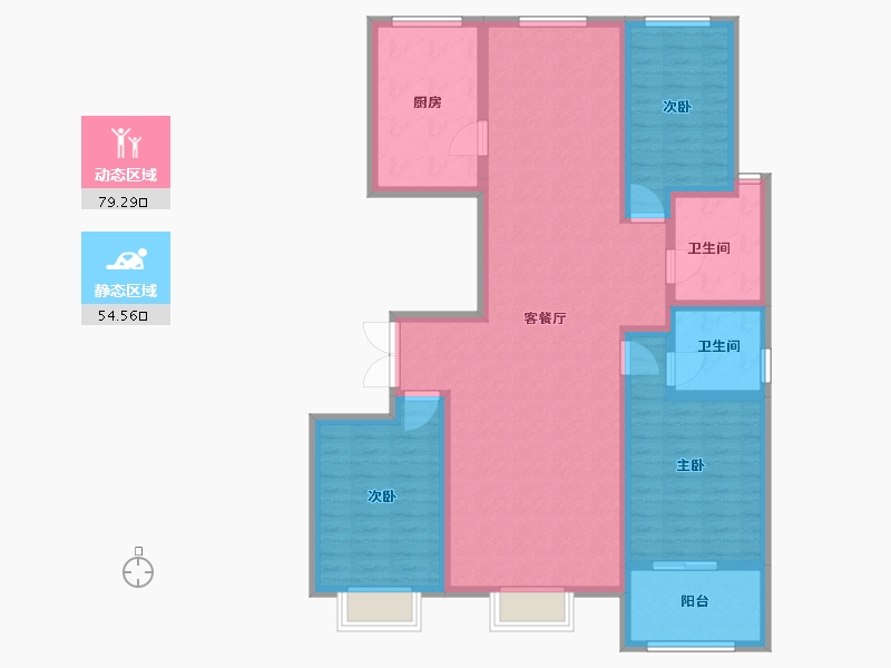 山东省-德州市-双企·龙城和悦府-120.00-户型库-动静分区