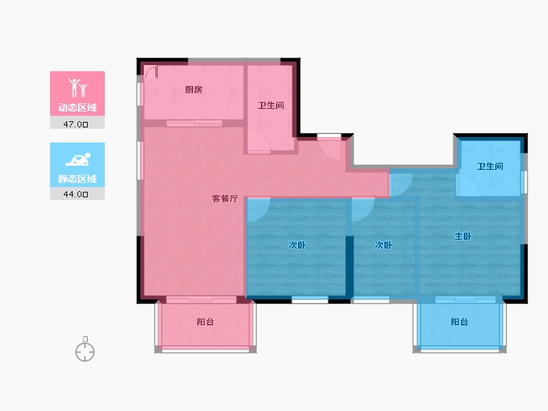 福建省-漳州市-信和御龙天下-81.60-户型库-动静分区