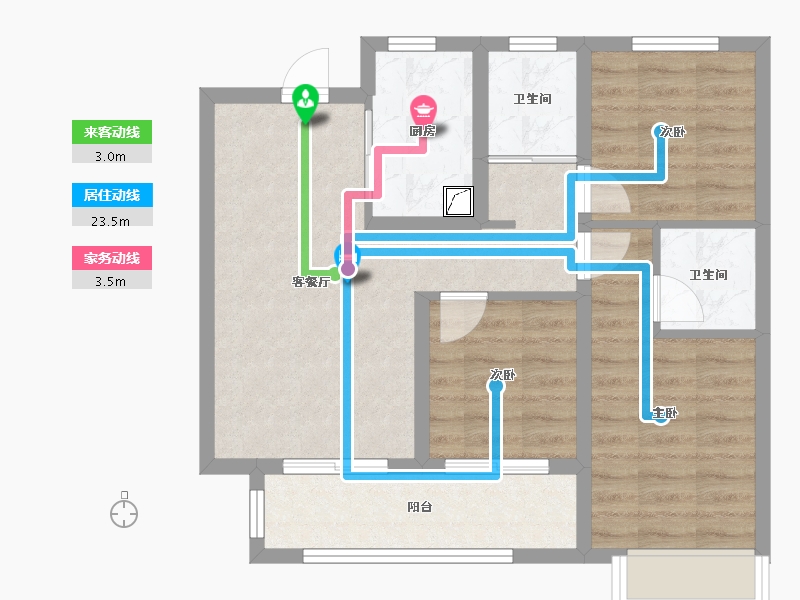 河北省-沧州市-花语城-80.00-户型库-动静线