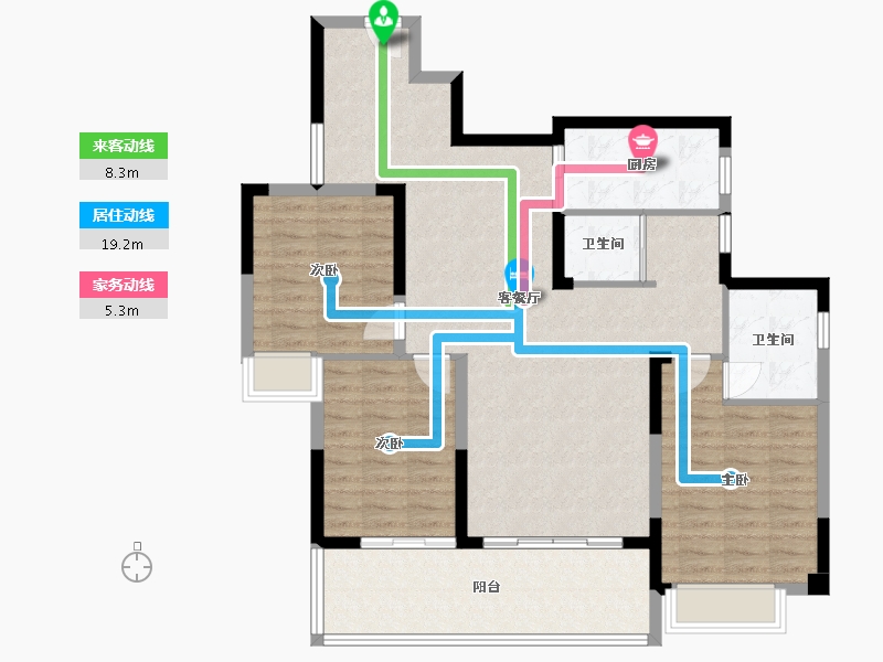 湖南省-郴州市-银都一品-114.00-户型库-动静线