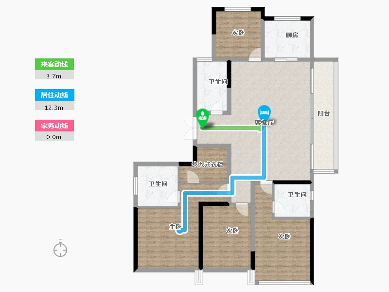 浙江省-绍兴市-中国铁建花语江南-148.25-户型库-动静线