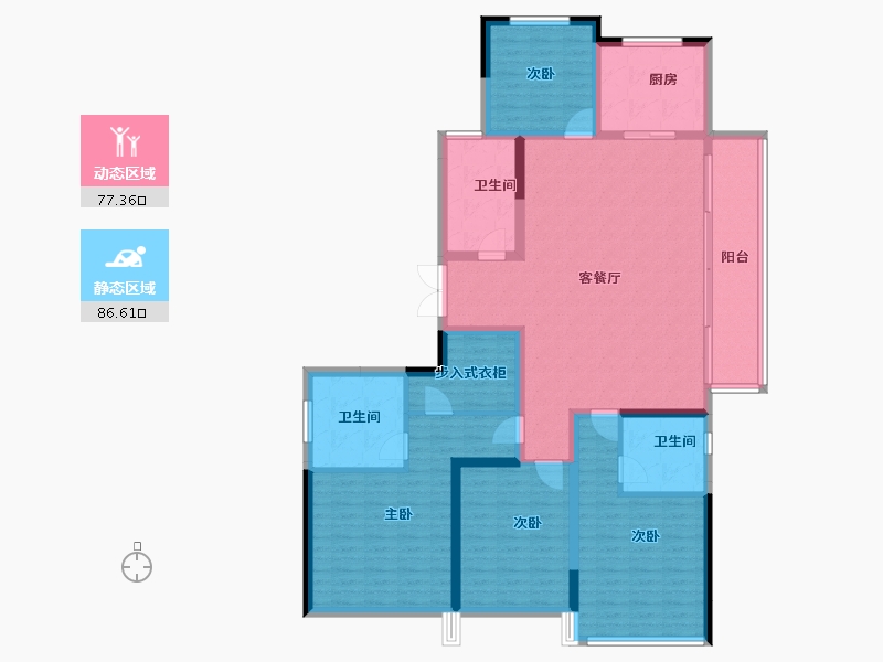 浙江省-绍兴市-中国铁建花语江南-148.25-户型库-动静分区