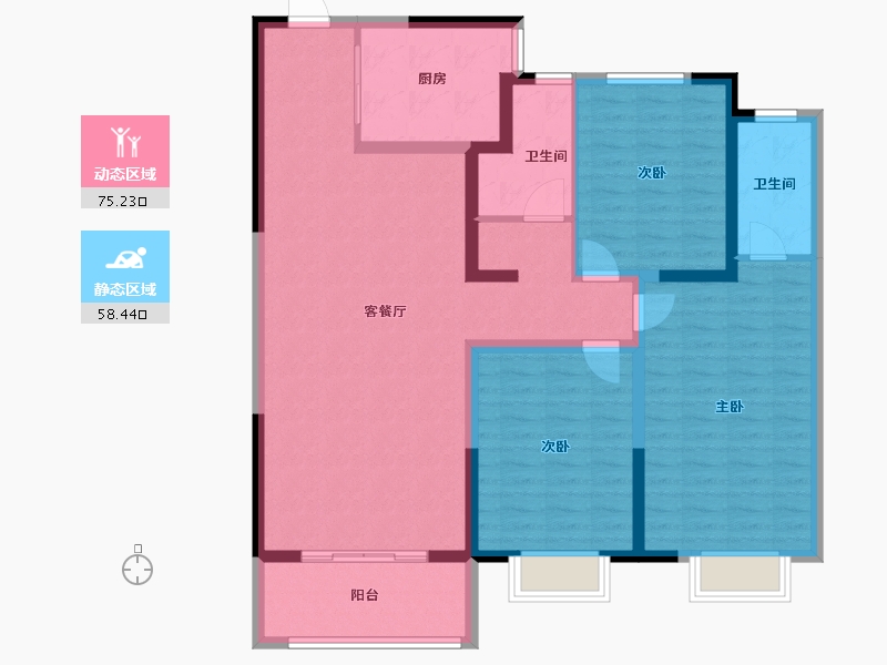 山东省-德州市-双企·龙城和悦府-120.49-户型库-动静分区