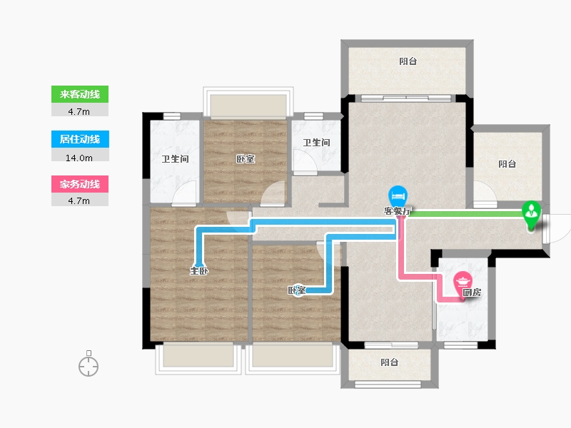 广东省-惠州市-文鼎华府-94.71-户型库-动静线