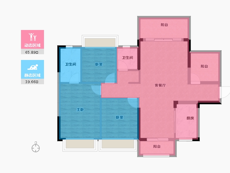 广东省-惠州市-文鼎华府-94.71-户型库-动静分区