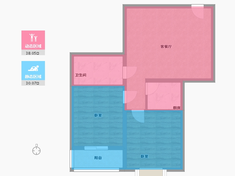 河北省-石家庄市-绿家小区-60.88-户型库-动静分区