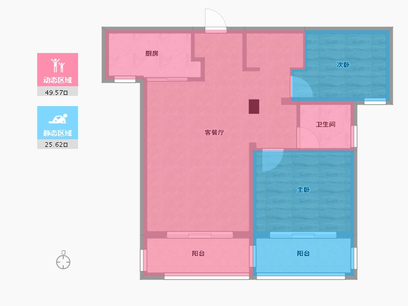 福建省-漳州市-联创城市广场-67.09-户型库-动静分区