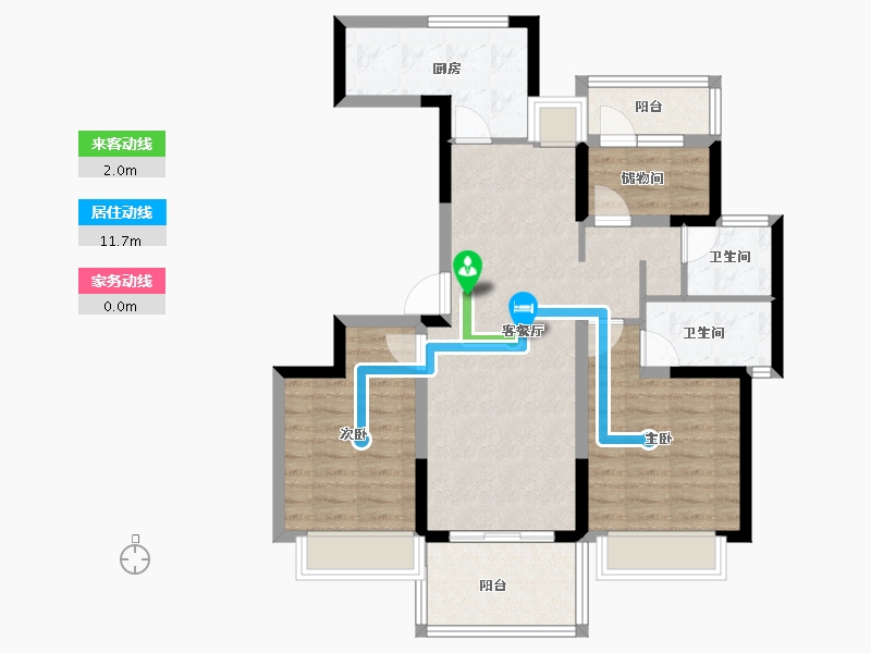 江苏省-镇江市-远洋香奈城三区-81.30-户型库-动静线