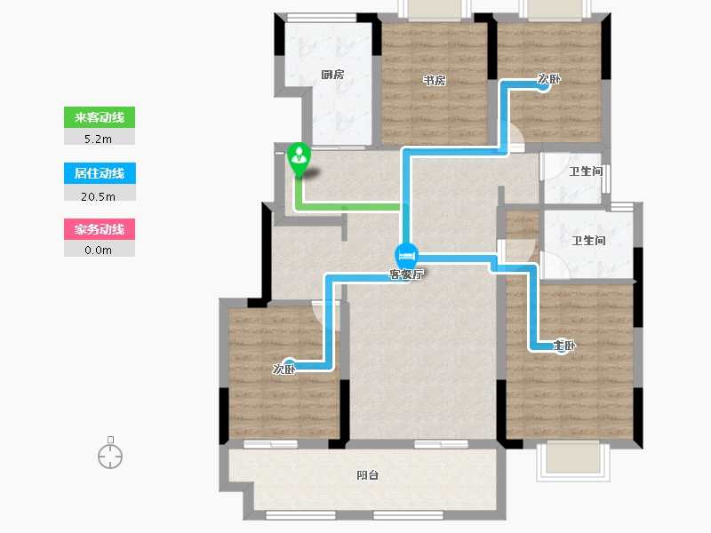 河南省-驻马店市-上蔡建业府-102.43-户型库-动静线