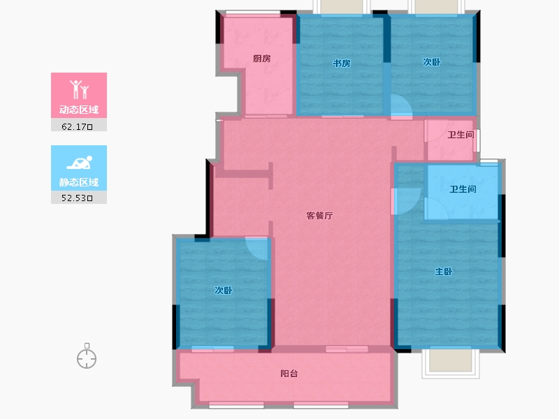 河南省-驻马店市-上蔡建业府-102.43-户型库-动静分区