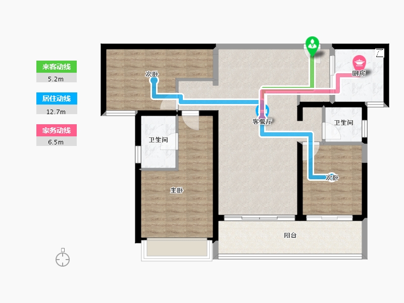 云南省-昆明市-招商公园大道-96.30-户型库-动静线