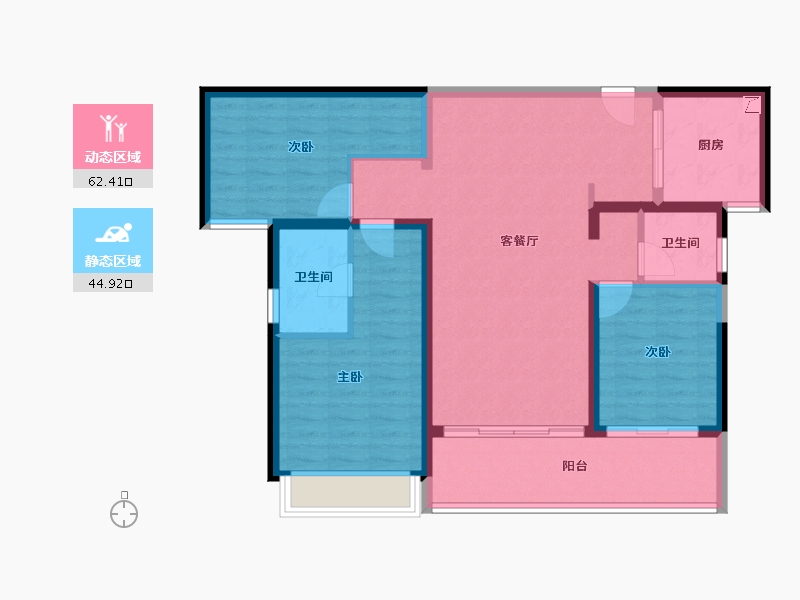 云南省-昆明市-招商公园大道-96.30-户型库-动静分区