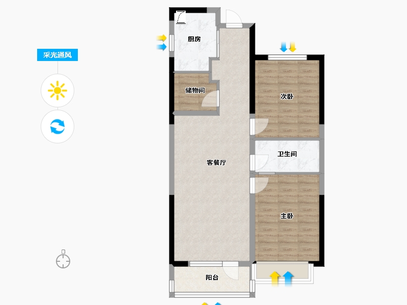 山东省-青岛市-西海岸尚嘉中心-78.09-户型库-采光通风