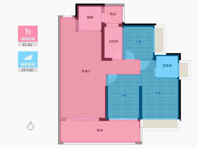 广东省-惠州市-隆生榕溪花园-88.00-户型库-动静分区