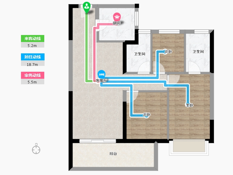 云南省-昆明市-招商公园大道-77.03-户型库-动静线