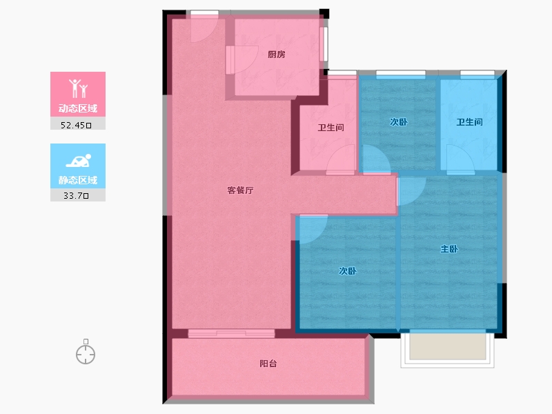 云南省-昆明市-招商公园大道-77.03-户型库-动静分区