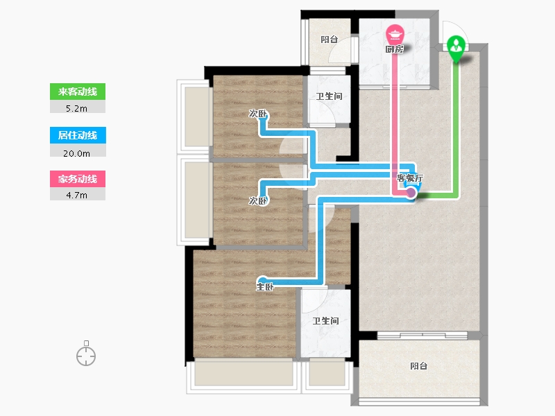 广东省-惠州市-隆生榕溪花园-78.36-户型库-动静线