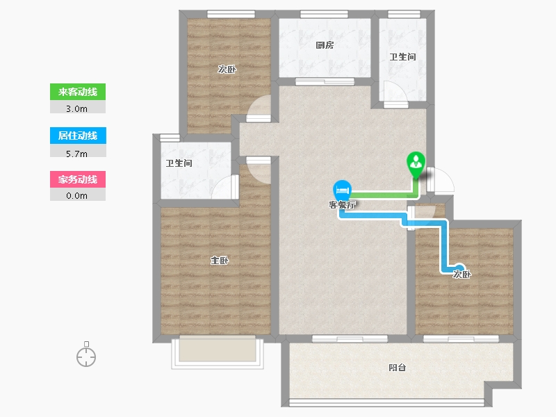 山东省-聊城市-泰润嘉苑-101.15-户型库-动静线