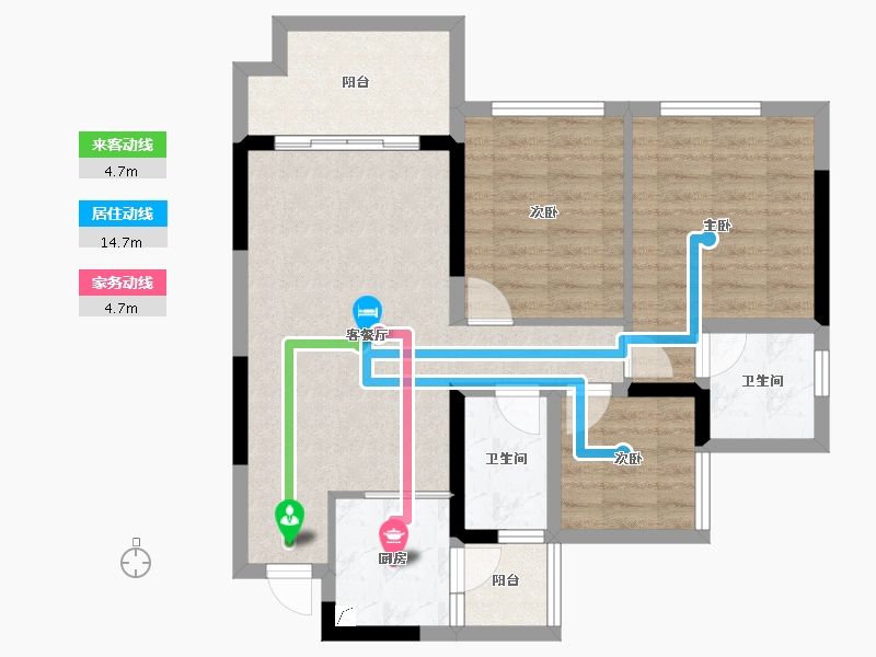 四川省-宜宾市-邦泰大学路1号-75.88-户型库-动静线