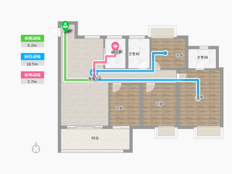 江西省-抚州市-华章三科状元台-102.40-户型库-动静线