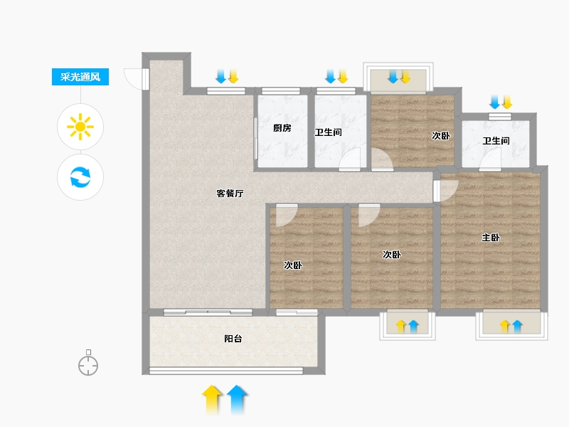 江西省-抚州市-华章三科状元台-102.40-户型库-采光通风