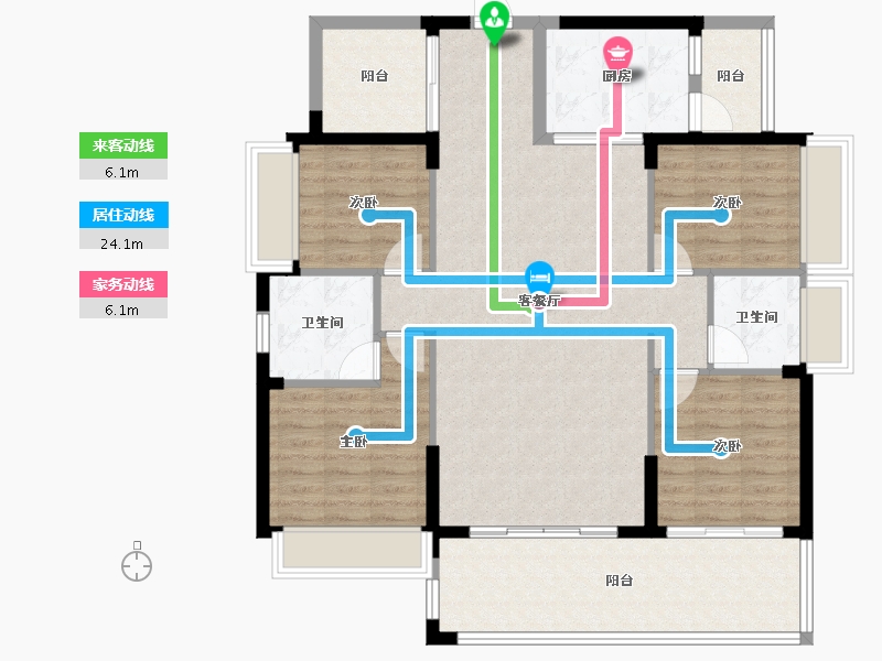 广东省-惠州市-隆生榕溪花园-116.65-户型库-动静线