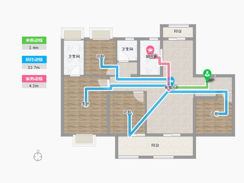 河南省-驻马店市-上蔡建业府-115.57-户型库-动静线