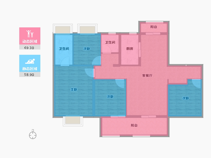 河南省-驻马店市-上蔡建业府-115.57-户型库-动静分区