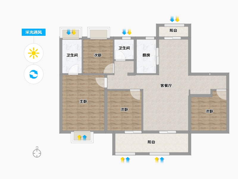 河南省-驻马店市-上蔡建业府-115.57-户型库-采光通风