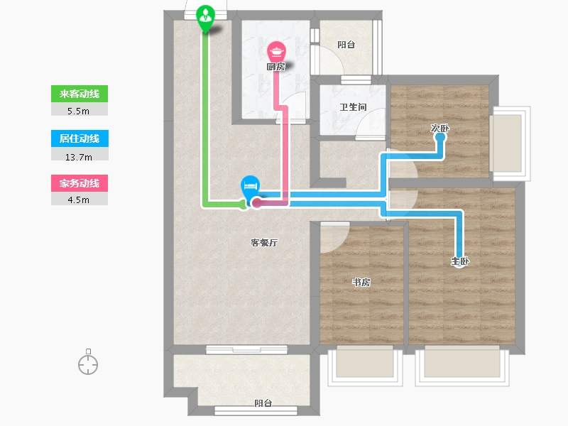 四川省-成都市-彭州万达广场-69.78-户型库-动静线