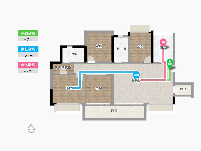 四川省-内江市-嘉宏未来方舟-102.46-户型库-动静线