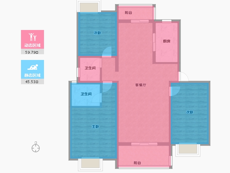 江西省-抚州市-乐安中大府-93.60-户型库-动静分区