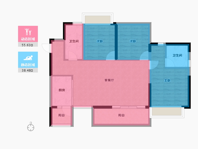 四川省-内江市-嘉宏未来方舟-84.27-户型库-动静分区