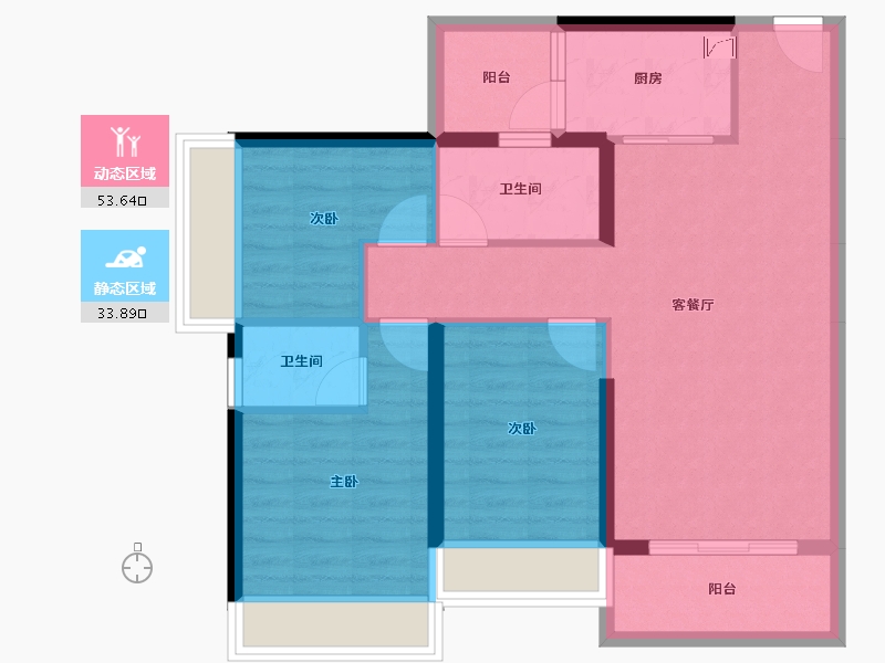 广东省-惠州市-德威花园-77.74-户型库-动静分区