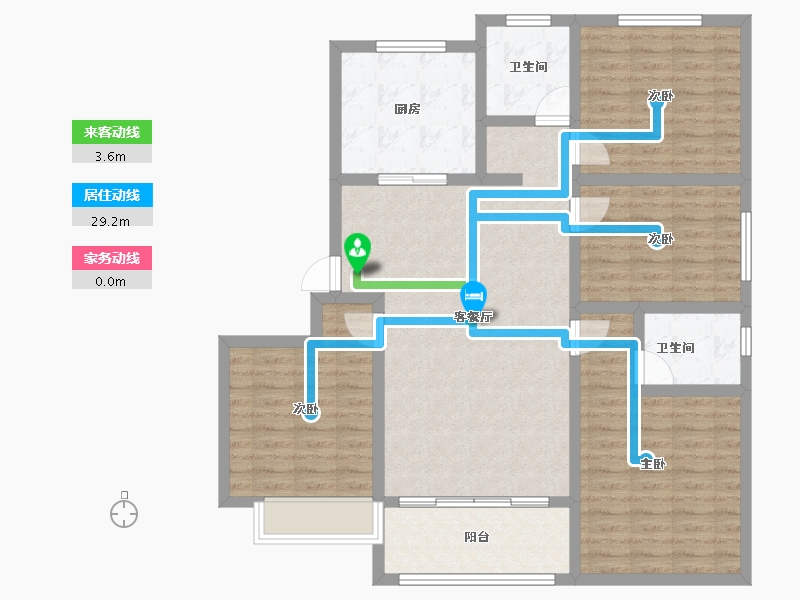 山东省-聊城市-泰润嘉苑-112.35-户型库-动静线