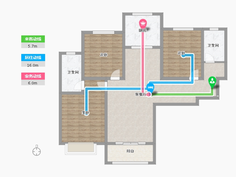 陕西省-咸阳市-乾州壹号-111.44-户型库-动静线