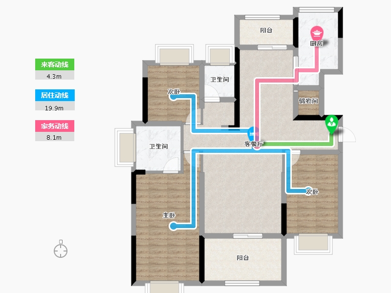 河南省-驻马店市-兴悦悦府-108.38-户型库-动静线