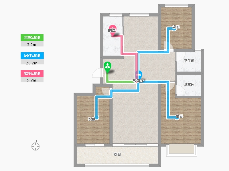 山东省-聊城市-畅博·书香首府-103.86-户型库-动静线