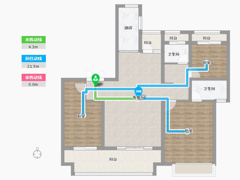 河南省-南阳市-森雷京豫华庭-107.97-户型库-动静线