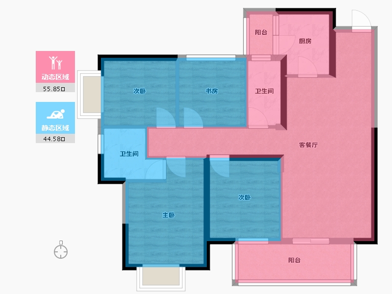 广西壮族自治区-南宁市-大唐盛世三期-97.00-户型库-动静分区