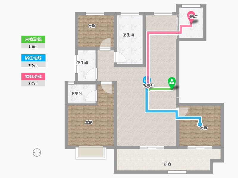 河南省-驻马店市-建业薄山府-113.73-户型库-动静线