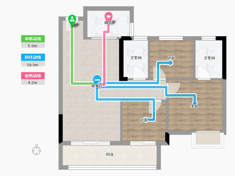 福建省-龙岩市-江南名府-70.40-户型库-动静线