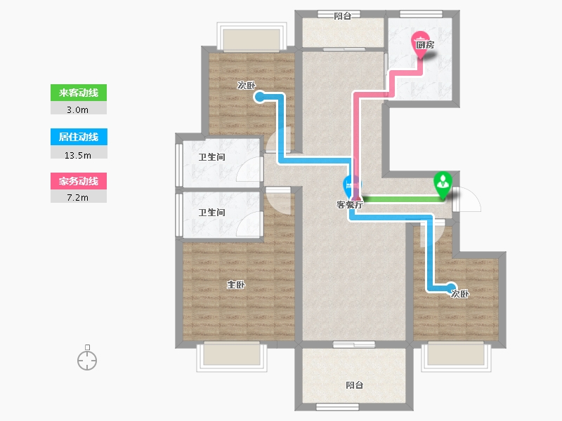 河南省-驻马店市-建业薄山府-101.75-户型库-动静线