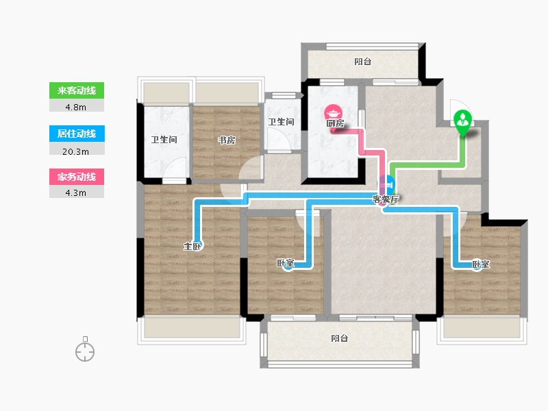 江苏省-镇江市-新城碧桂园樾林苑-108.00-户型库-动静线