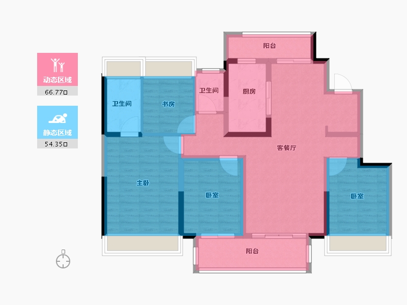 江苏省-镇江市-新城碧桂园樾林苑-108.00-户型库-动静分区