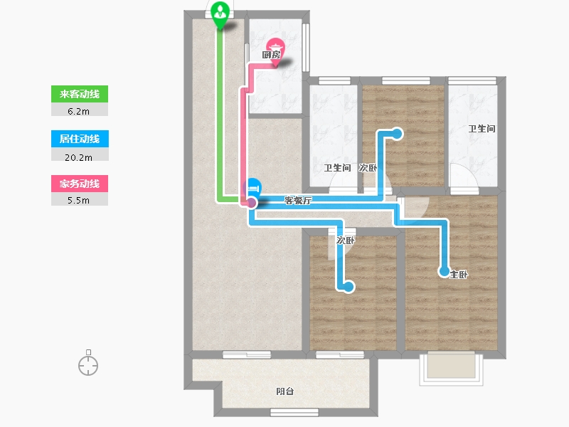 河南省-驻马店市-建业薄山府-89.58-户型库-动静线